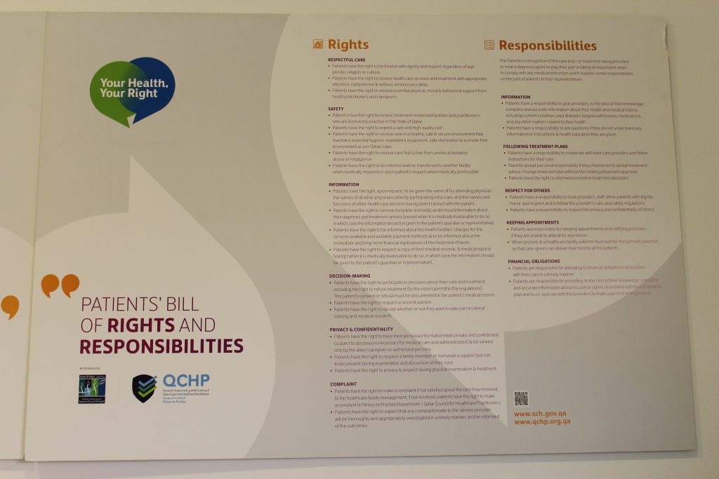 patient bill of rights and responsibilities in qatar